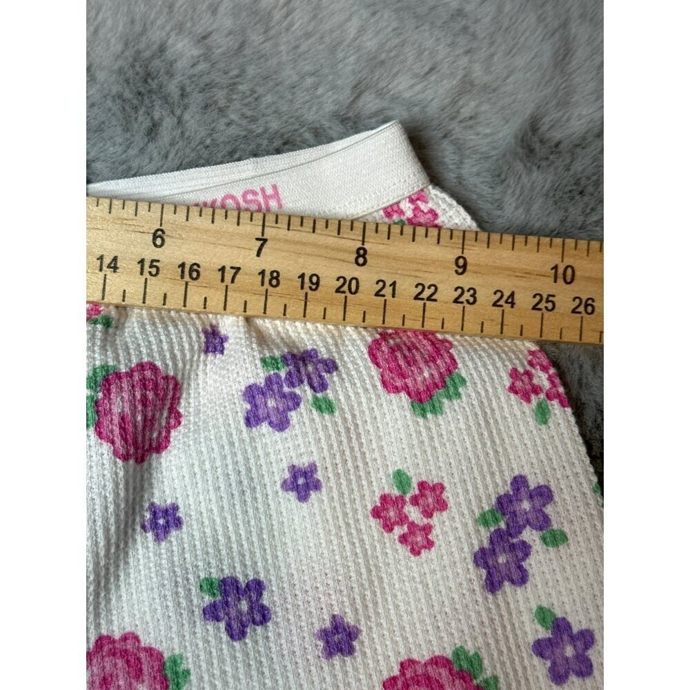 VTG 1990s Oshkosh B'Gosh Thermal Underwear Set Girls 10 Floral - Picture 7 of 12